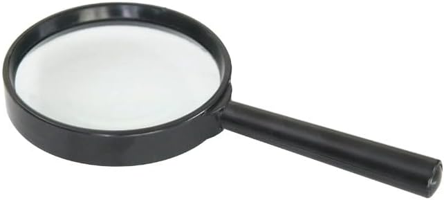 1Pc Black Magnifier for Reading Tool Hand Held Magnifying Glass for Reading Identification Etc Glass Lens Reading Glasses,Health and
