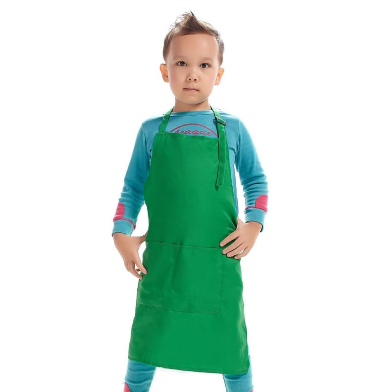 Kid Apron Adjustable Strap with 2 Pockets Painting Cooking Craft Backing Unisex Age 5-12
