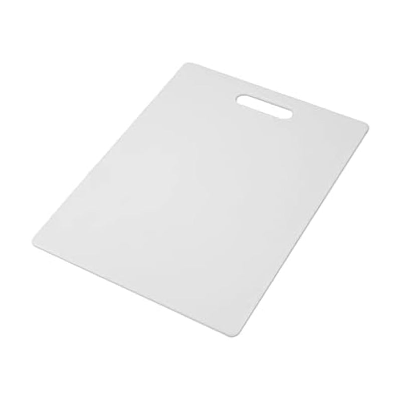 FARBERWARE Large Cutting Board, Dishwasher- Safe Plastic Chopping Board for Kitchen with Easy Grip Handle, 11in by 14in, White 11"L x 14"W Cutting