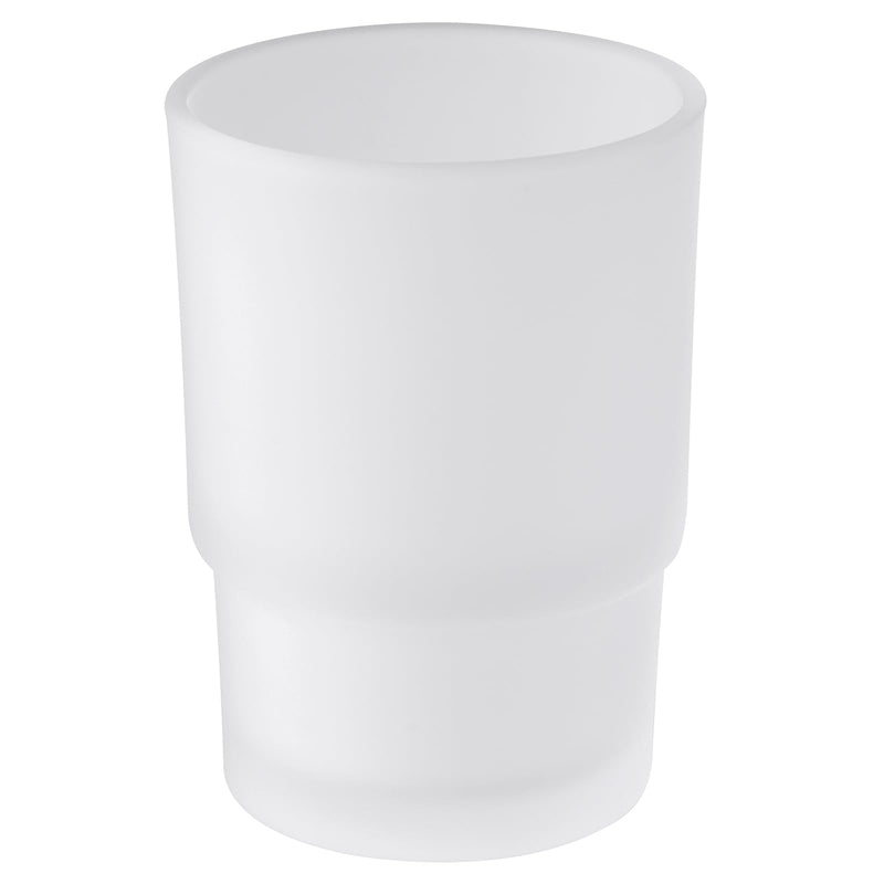 Bathroom Rinsing Cup, Angle Simple Frosted Glass Tumbler Cup, Toothbrush and Toothpaste Holder Drinking Glasses Glassware