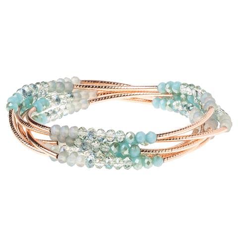 Scout Curated Wears - Women's Scout Wrap Bracelet & Necklace - Neptune/Rose Gold