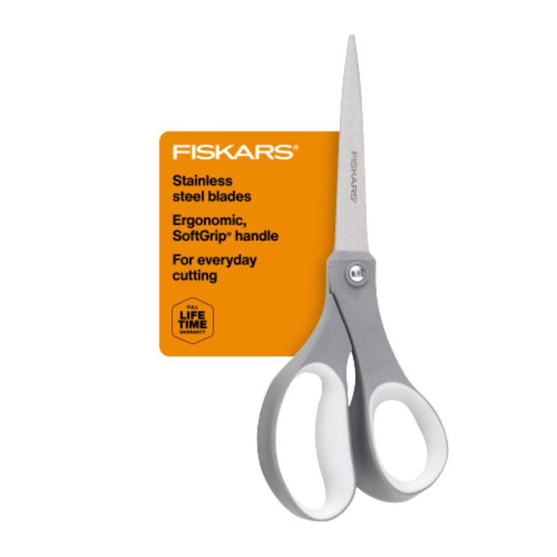 Fiskars All Purpose Scissors, High Performance Cutting, Stainless Steel Blades, Ergonomic and Comfort Handles, Perfect for Arts and Crafts and the