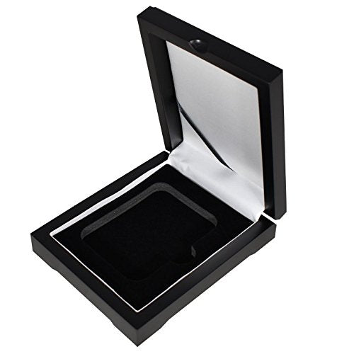 Guardhouse Wood Display Box for NGC/PCGS/Premier/Little Bear Elite Coins in Certified or Certified Style Holders/Slabs (Single Coin, Matte Black