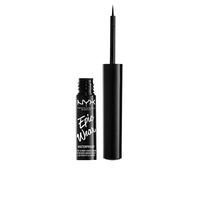NYX PROFESSIONAL MAKEUP Epic Wear Liquid Liner, Long-Lasting Waterproof Eyeliner - Black Black 1 Count (Pack of 1)