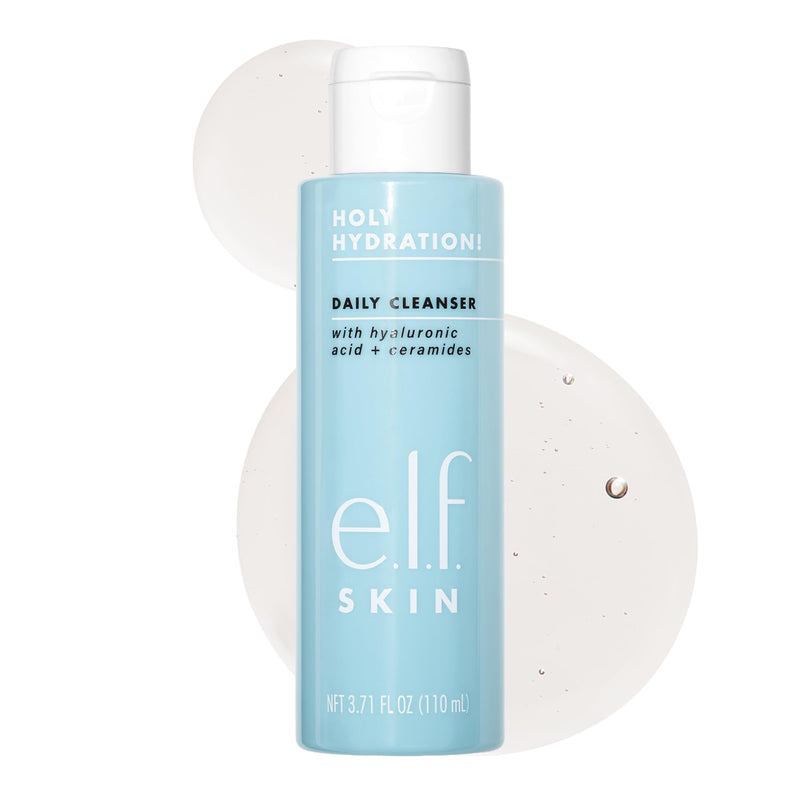 e.l.f. SKIN Holy Hydration! Daily Cleanser, Face Cleanser For Washing Away Excess Oil, Impurities & Makeup, Made With Hyaluronic Acid, Vegan &