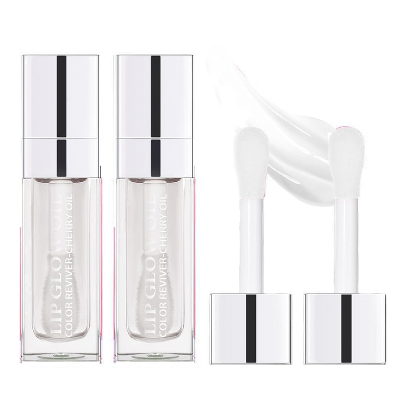 Sokgo Hydrating Lip Glow Oil, Plumping Lip Gloss, Moisturizing Lip Oil Gloss, Transparent Moisturizing Lip Balm, Natural Lip Plumper 2PCS Clear