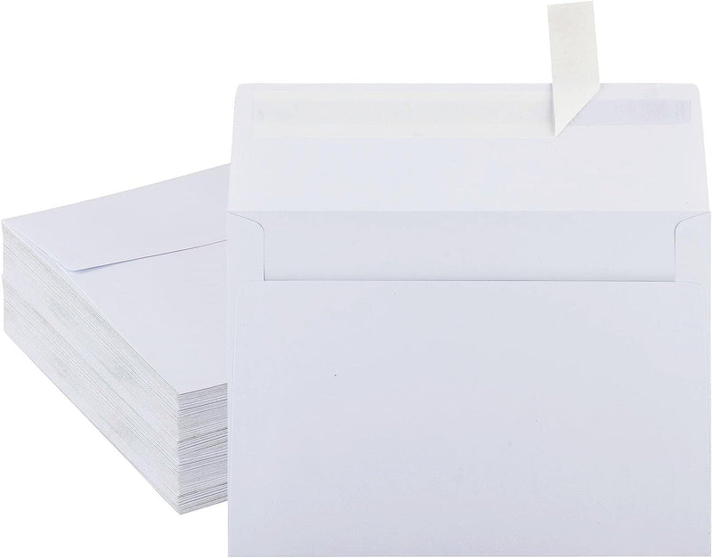 50 Pack White Envelopes - 5 x 7 Inch, A7, Card, Invitation & Postcard Envelopes