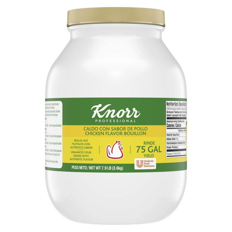Knorr Professional Caldo de Pollo, Bouillon with Chicken Flavor Granulated Bouillon as a Base, Marinade, Flavor Enhancer, Shelf Stable