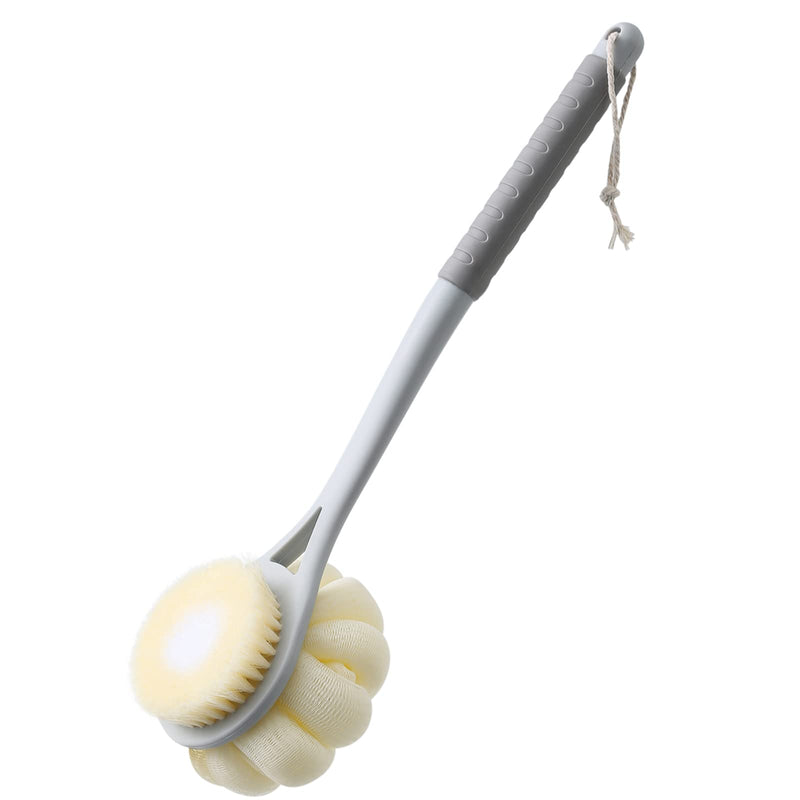 Shower Body Brush,Soft Bristles and Beautiful Pumpkin Loofah 14â Long Handle Back Scrubber Bath Mesh Sponge for Skin Exfoliating Bath,Massage