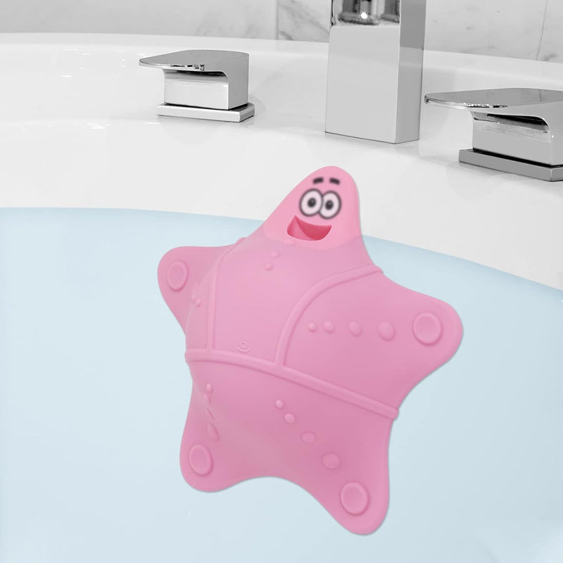 Bathtub Overflow Drain Cover with 5 Suction Cups, Pink | Adds 3-4 Inches of Water Depth, Starfish-Shaped Silicone Bath Tub Drain Plug