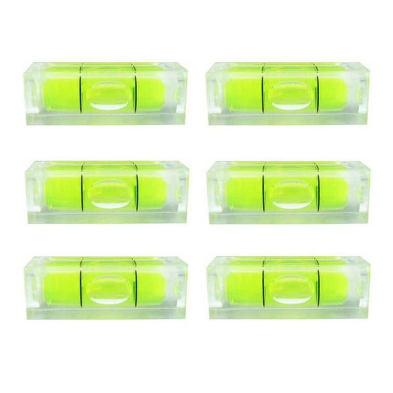 6Pcs Small Bubble Levels 10x10x29mm Mini Square Spirit Level Measuring Layout Tools