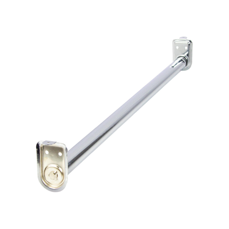 Design House Closet Rod, Adjustable, 27-Inches to 48-Inches, Steel Construction, Polished Chrome, 2.75 in. D x 42.0 In. L, 206045 Polished Chrome 48"