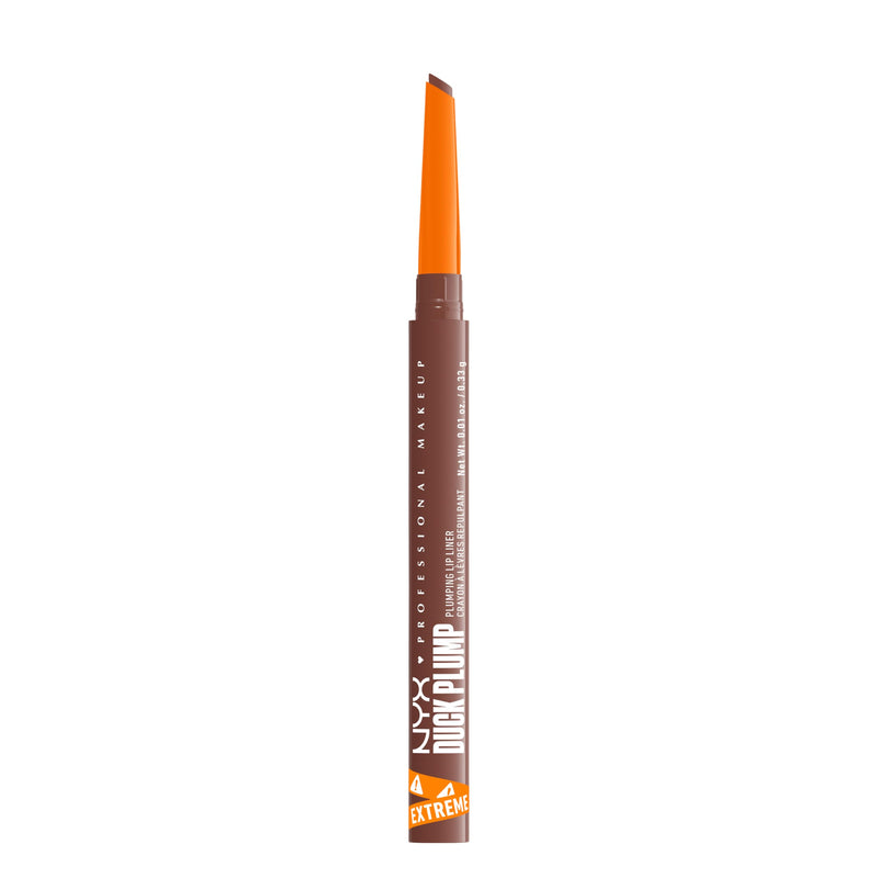 NYX PROFESSIONAL MAKEUP Duck Plump Plumping Lip Liner, Matte Pencil with up to 10HR Wear, Subtle Touch (Deep Nude Lip Liner)