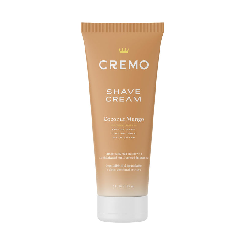 Cremo Women’s Shaving Cream Sensitive Skin, Moisturizing, Coconut Mango, Ultra-Slick Shave Cream for Women, Fights Nicks, Cuts and Razor Burn, 6