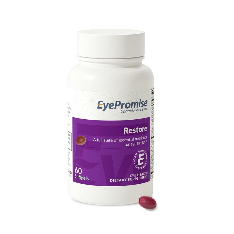 Eyepromise Restore Supplement - 60 Softgel Capsules Containing Lutein, Vitamin C, Vitamin D, Vitamin E, Omega-3 Fish Oil, and Zeaxanthin - a
