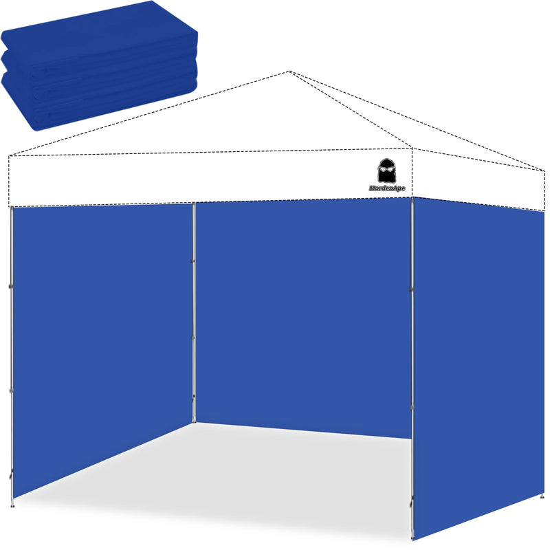 10x10 Pop Up Canopy Tent Sidewalls - Straight Leg Compatible, 300D Waterproof Polyester with 99% UV Protection, 3 Piece Royal Blue Wall Set Fit