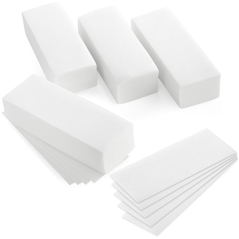 Juvale Wax Strips for Hair Removal - 7.85 x 2.7 In Pack of 400 Non-Woven Disposable Sheets - Customizable Face & Body Waxing Strips for Women
