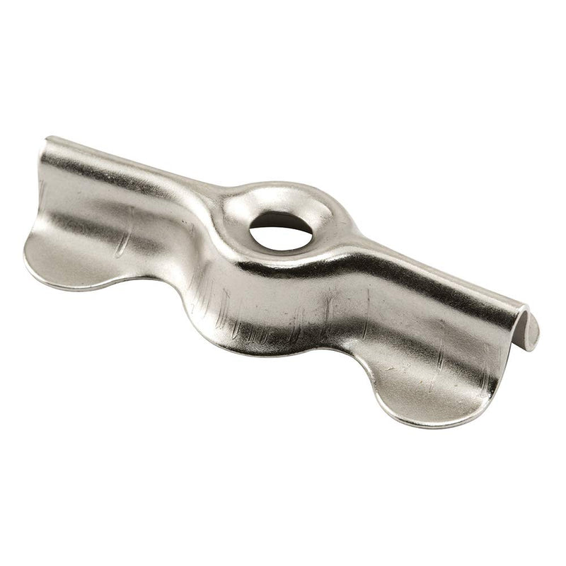 Prime-Line Double Wing Flush Clip, 1-11/16 in. x 3/4 in., Stamped Steel, Nickel (4 Pack) Pack of 4