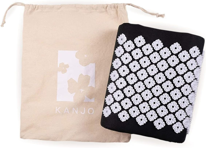 Kanjo FSA HSA Eligible Acupressure Cushion | Memory Foam Acupressure Pillow for Back and Sciatica Pain | 100% Cotton Linen Cover