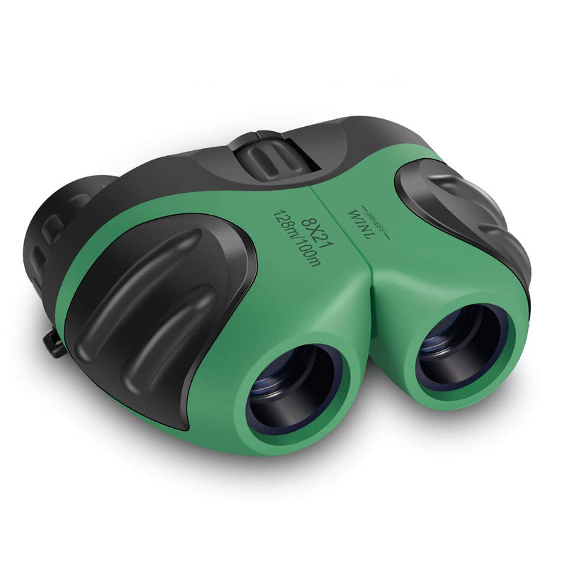 Easter Gifts for 3-12 Years Old Boys, VNVDFLM Compact 8x21 Shock Proof Green Binoculars for Bird Watching Kids Telescope for Teens Toys for 5-10