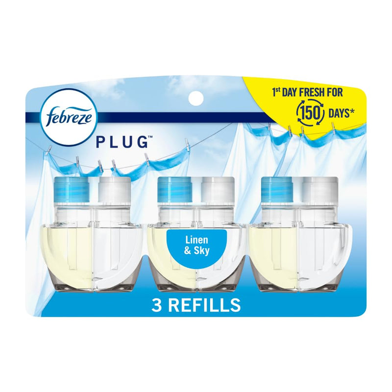 Febreze Plug-In Air Freshener, Odor-Fighting Scented Oil Refill, Air Fresheners for Home and Bathroom and Kitchen, Long Lasting for Strong Odors,
