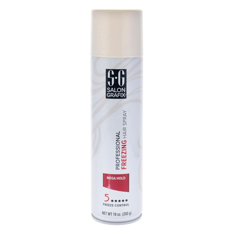 Salon Grafix Mega Hold Professional Freezing Hair Spray, 10 Ounces (Pack of 1) Unscented 10 Ounce (Pack of 1)