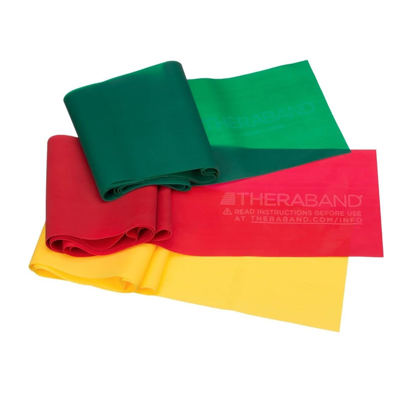 THERABAND Resistance Bands Set, Professional Non-Latex Elastic Band for Upper & Lower Body Exercise, Strength Training without Weights, Physical
