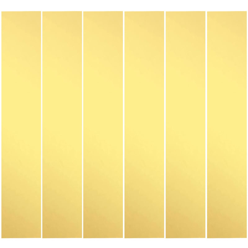 Brass Strip, Brass Shim Stock Assortment, 1" Width x 6" Length, 0.002", 0.004", 0.006", 0.008", 0.012" and 0.016" Thickness, 6 Pieces 6 x 1 Inch 6