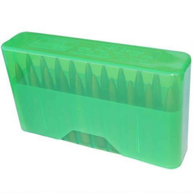 MTM J-20-M Slip-Top Rifle Ammo Box (20-Round) Clear Green
