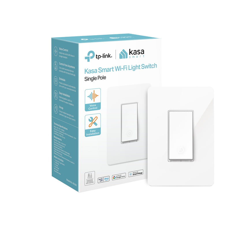 Kasa Smart Light Switch HS200, Single Pole, Needs Neutral Wire, 2.4Ghz Wi-Fi Light Switch Works with Alexa and Google Home, UL Certified, No Hub