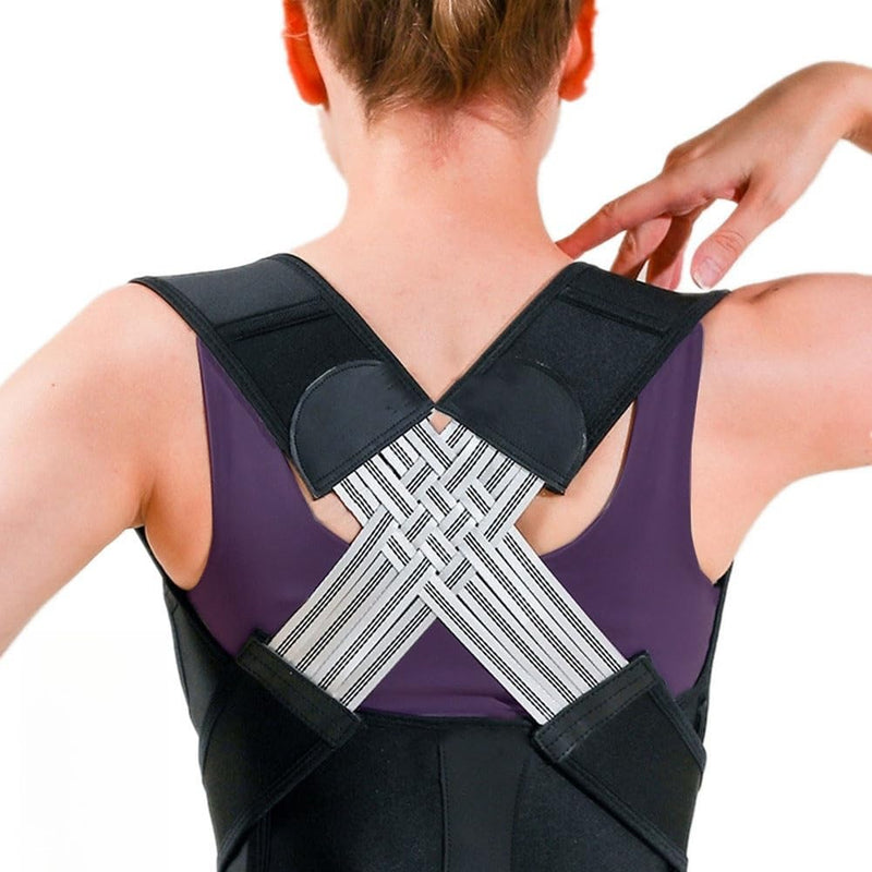 WEEOATAR Elastic Posture Trainer,Upper Back Brace,Posture Corrector with Magic Stickers Easy to Use,Adjustable Back Straightener Brace,Posture
