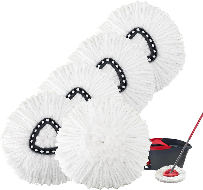5 Pack Spin Mop Replacement Heads Mop Refills Microfiber Mop Replace Heads Safe for All Hard-surfaced Floors 5 Pack Mop Replace Heads