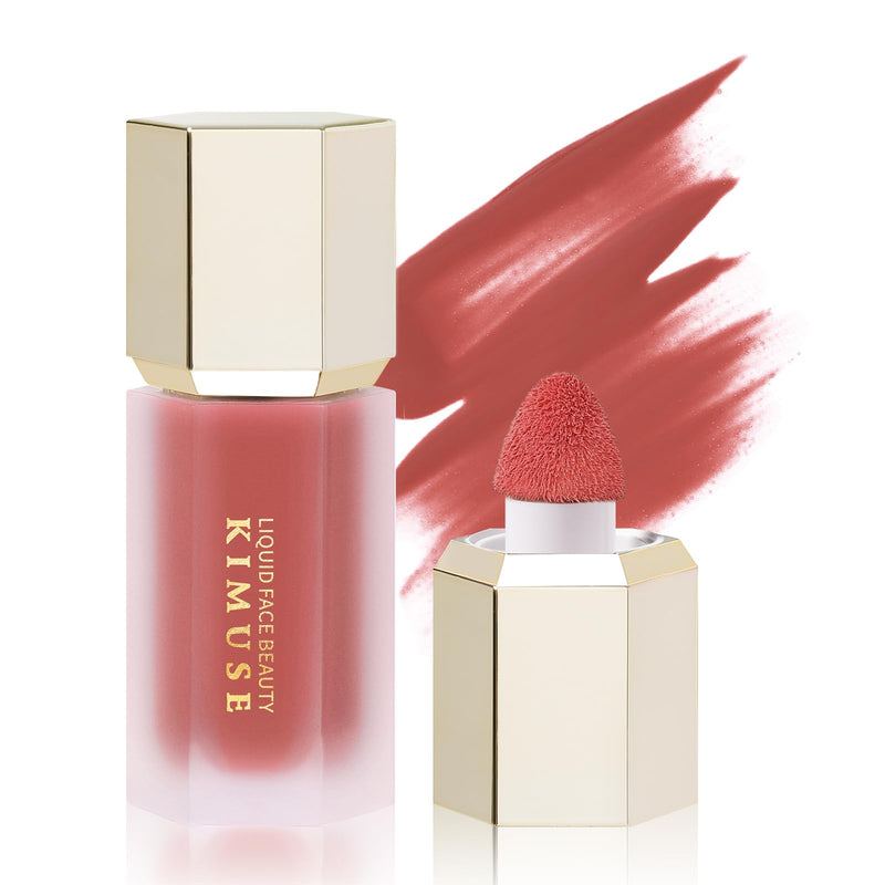KIMUSE Liquid Blush, Long-Wearing Pigmented Soft Cream Face Blush, Waterproof, Smudge Proof, Dewy Finish Mystery-Cool Pink