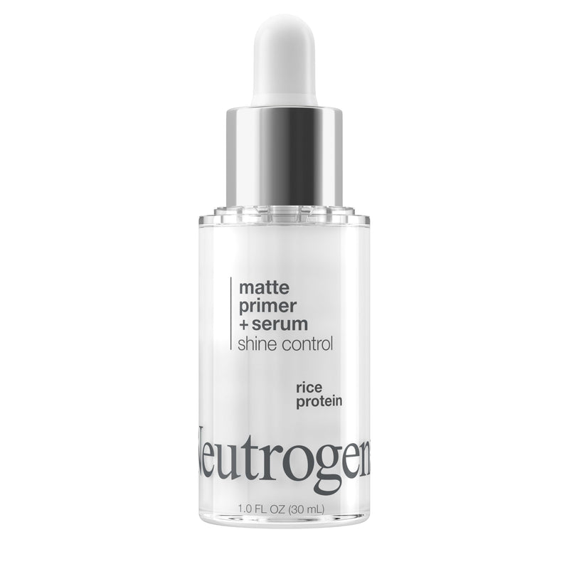 Neutrogena Shine Control Matte Booster Face Primer & Serum, Skin-Mattifying Serum-To-Primer with Rice Protein, Absorbs Excess Oil & Keeps Skin