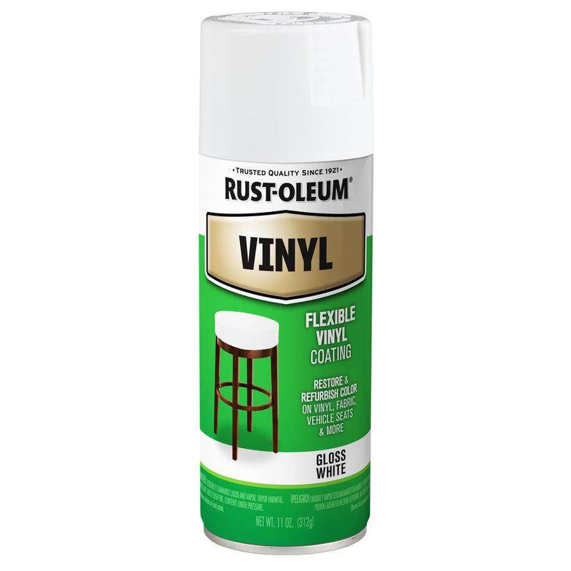 Rust-Oleum 1911830 Specialty Vinyl Spray Paint, 12 oz, White White 11 Fl Oz (Pack of 1)
