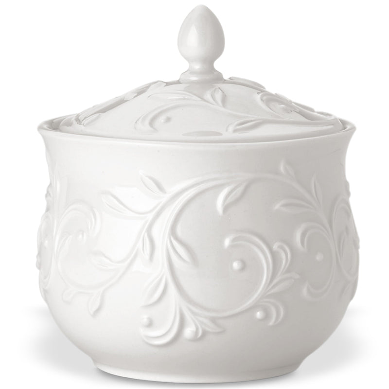 Lenox Opal Innocence Carved Sugar Bowl -,White 1.00 LB Sugar Bowl