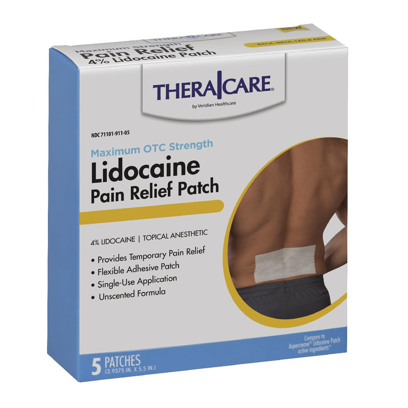 Thera Care OTC Pain Relief 4% Lidocaine Patch, 5 Count Relief Patch