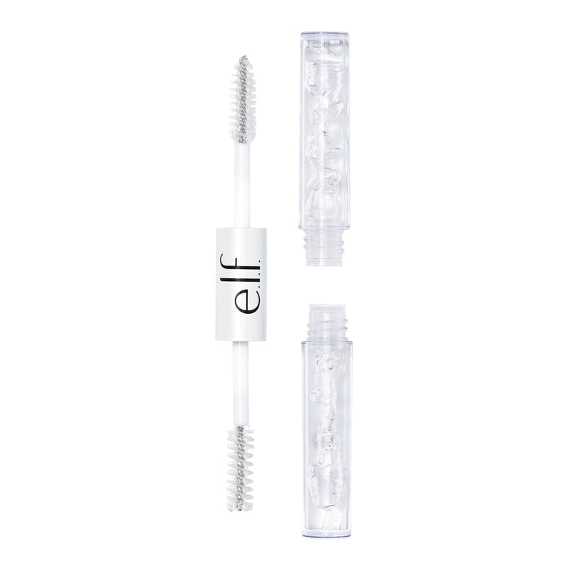 E.L.F. Clear Brow & Lash Mascara, Dual-Sided Brushable Clear Gel for Groomed Brows & Eyelashes, Long-Wear Conditioning Formula, Vegan & Cruelty-Free