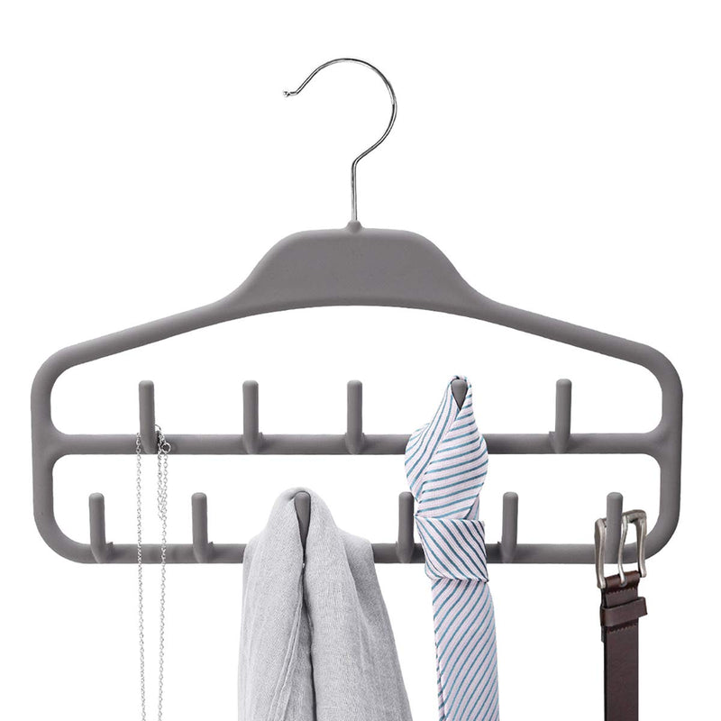 Belt Hanger Rack Holder for Closet, Sturdy Belt Organizer with 360 Degree Swivel, 11 Large Sturdy Belt Hooks, Non Slip Rubberized Belt Storage,