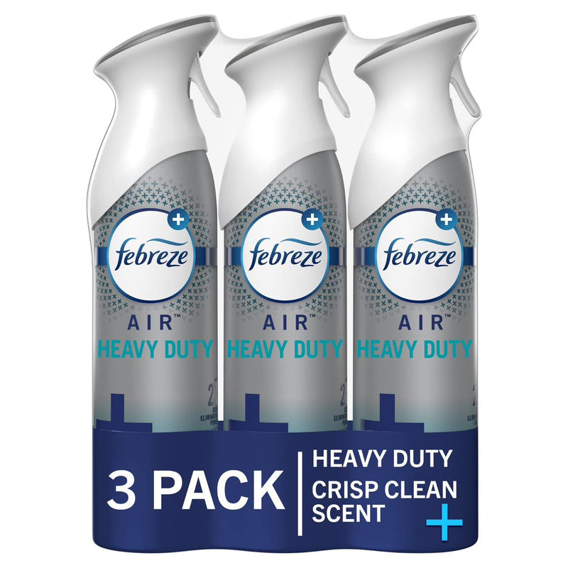 Febreze Air Mist Air Freshener Spray, Odor-Fighting Room Spray, Air Fresheners for Home and Bathroom and Kitchen, Aerosol Can, Heavy Duty Crisp