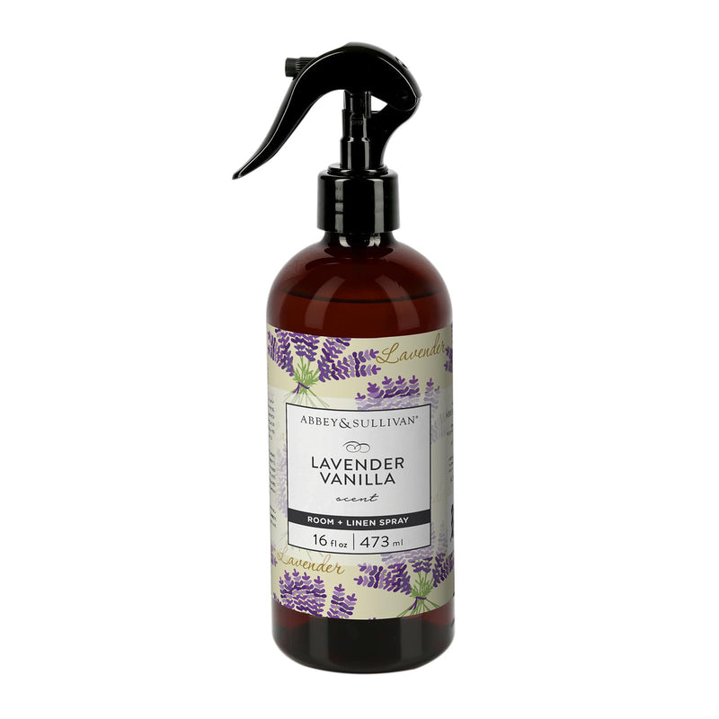 Abbey & Sullivan Odor Eliminating and Refreshing Linen and Room Spray, Lavender Vanilla, 16 oz.