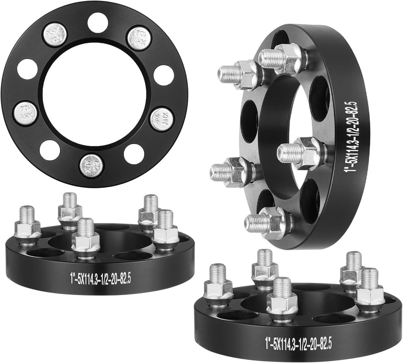 VEVOR Wheel Spacers, 1" Thick 5X4.5 Wheel Adapters, 5 Lug 5 X 114Mm Forged Spacers, 82.5 Mm Bore Hubcentric 1/2"-20 Studs, Fit for 1984-2013 Jeep