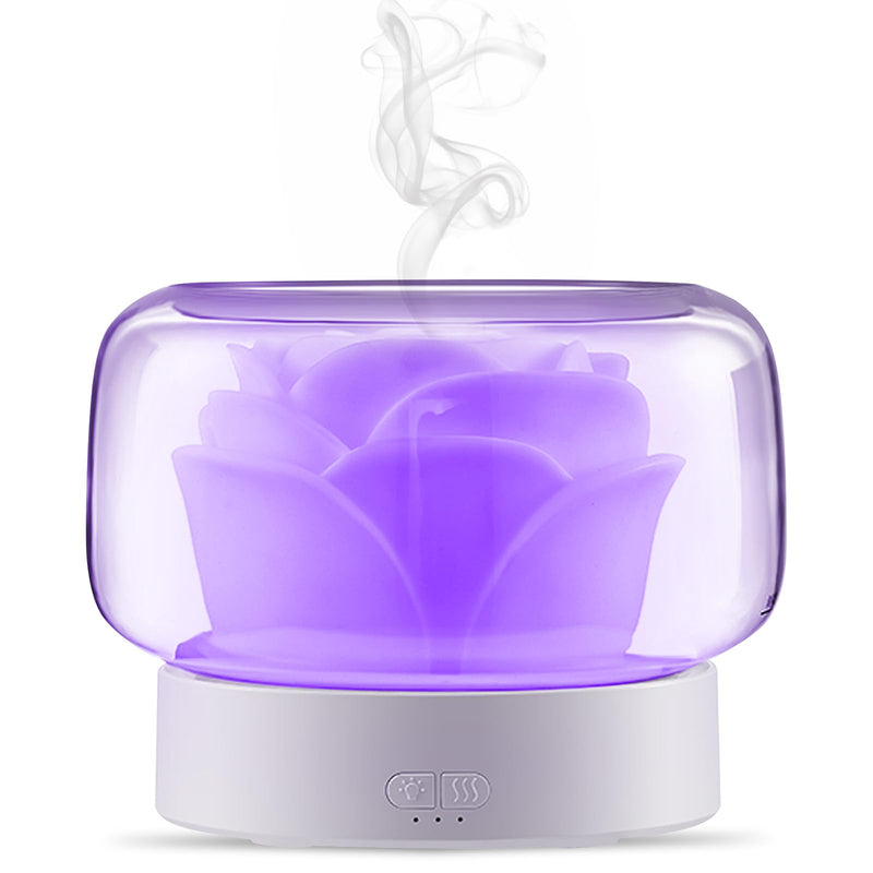 Essential Oil Diffuser Humidifier 2-in-1 Cool Mist Aromatherapy Diffuser with 7 Colors Night Lights Waterless Auto-Off Humidifier for Home Bedroom
