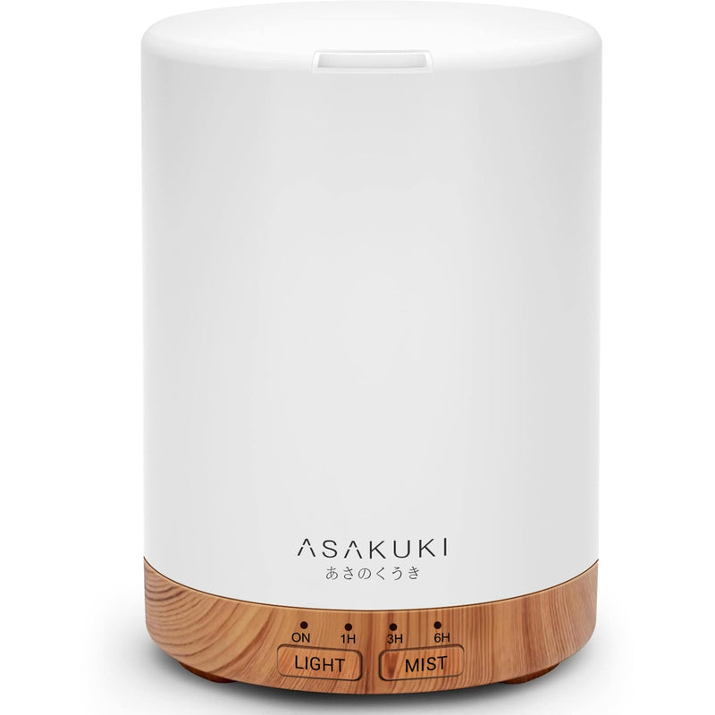 ASAKUKI 300ML Essential Oil Diffuser, Quiet 5-In-1 Premium Humidifier, Home Fragrance Aroma Diffuser with 7 LED Color Changing Light and Auto-Off
