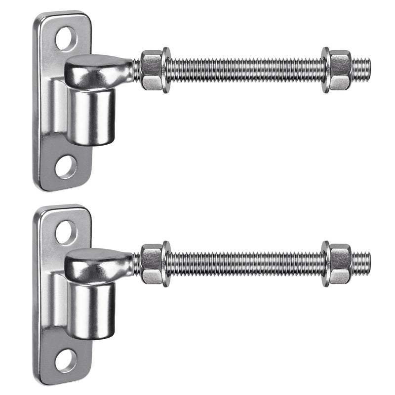 6'' J Bolt Gate Hinge and Wall Mount Hinge 2Pack, Heavy Duty 304 Stainless Steel Gate Hinges, One Piece with No Welding for Farm, Fence, Garden,
