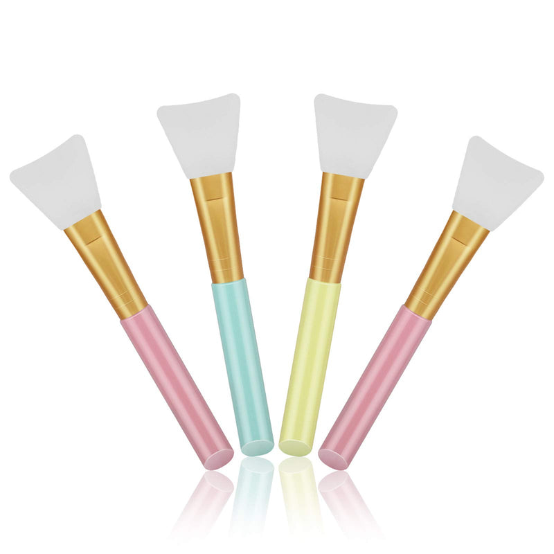 Cuttte 4pcs Silicone Face Mask Applicators, Flexible Facial Mud Masks Applicator, Hairless Moisturizers Tools, Soft Facial Brushes for Mud, Clay,
