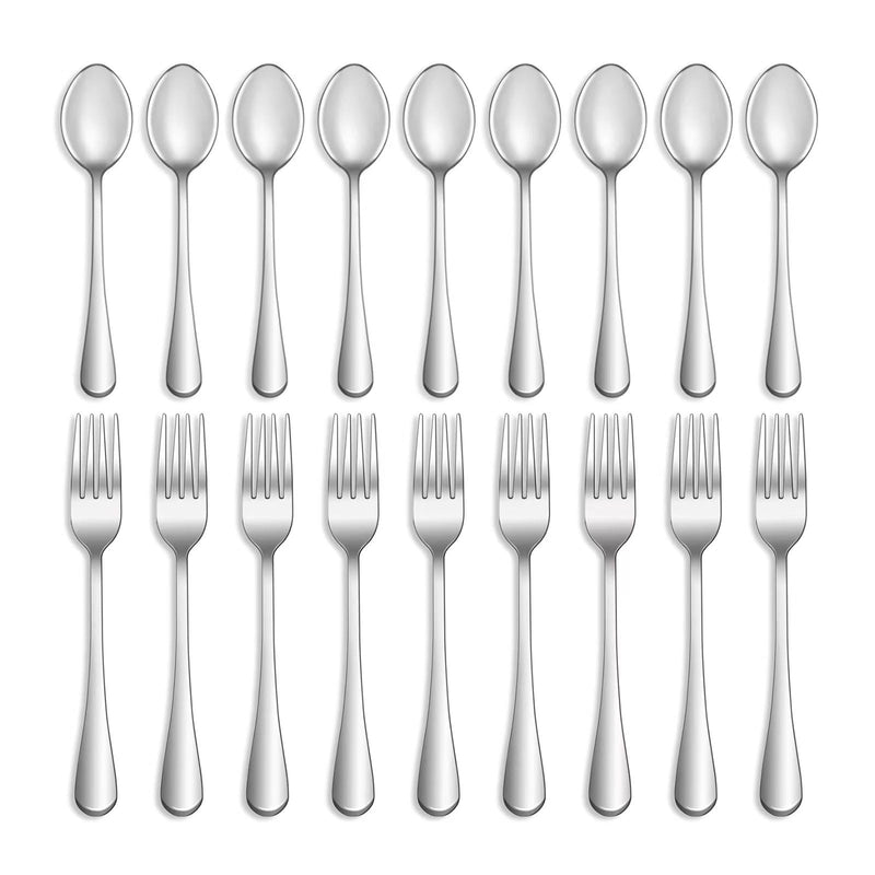 16 Pcs Forks and Spoons Silverware Set,Food Grade Stainless Steel Flatware Cutlery Set for Home,Kitchen and Restaurant,Mirror Polished,Dishwasher