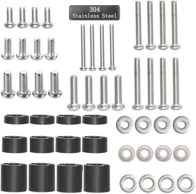 Coret Universal TV Mount Hardware Kit, Compatible with LG, Sanyo, Haier & More, Wall Mount, Includes M4, M5, M6 Screws, Washers & Spacers