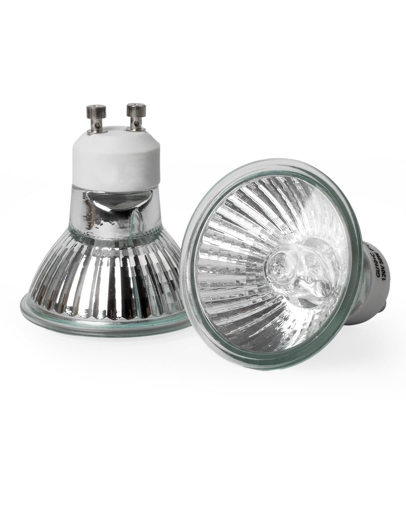 Elenhome 120v 50W GU10 Bulb for Candle Warmer Lamp, 2pcs gu10+c Dimmable 2800K Warm White Halogen Light Bulbs 2 pin, Wax Burner Light Bulb, Full