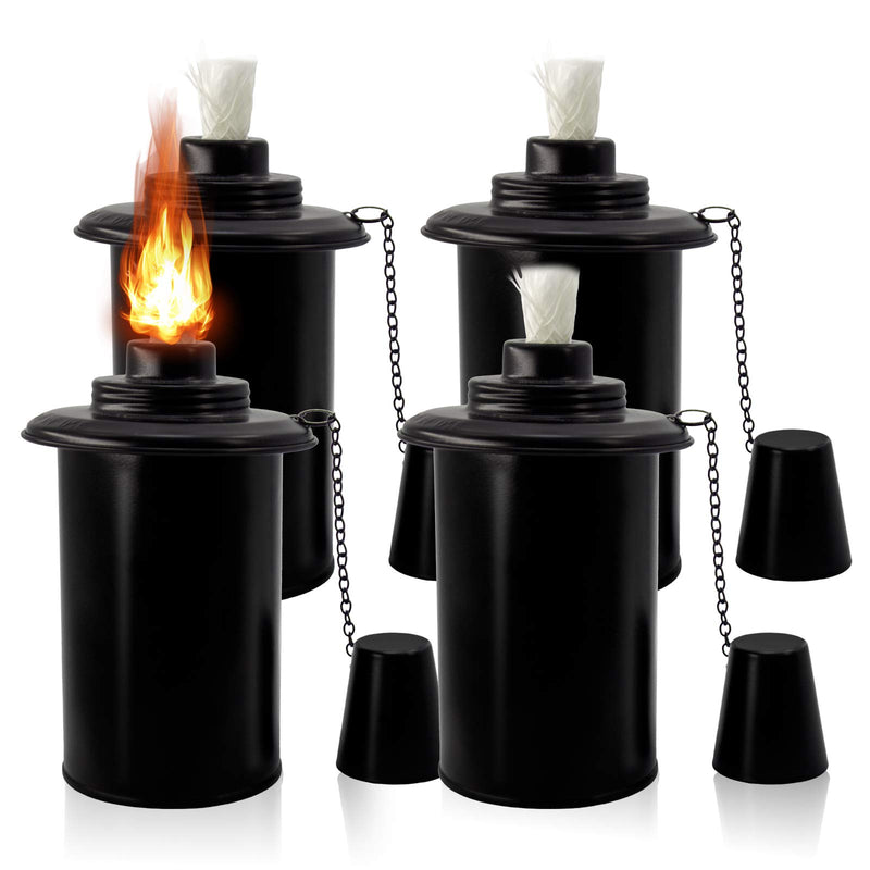 Torch Replacement Canisters, Bamboo Lantern Refillable Torches, Decorative Torch Canister Replacement for Yard, Patio, Deck, Garden, Party,